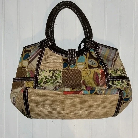 Fossil  Womans Patchwork Boho Handbag Purse - Picture 2 of 6